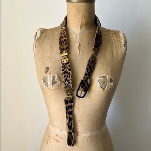 Rare 1950’s Vintage Cheetah Print Calf Hair Belt